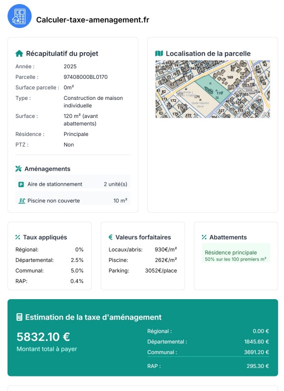 Attestation bancaire: Un calcul détaillé (taux, abattement et éxonérations) et transparent